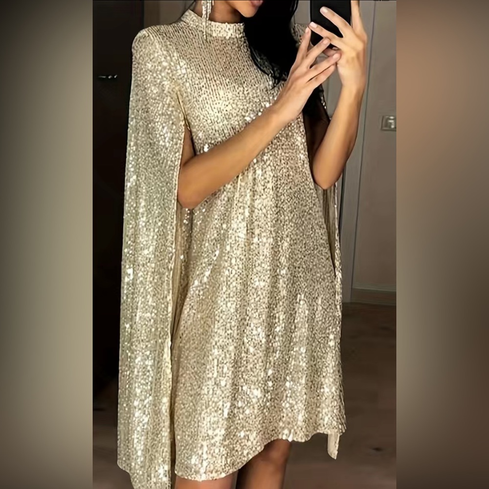Luxe party formal sequins dress